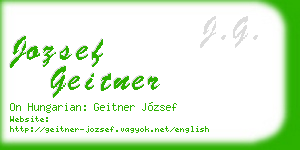 jozsef geitner business card